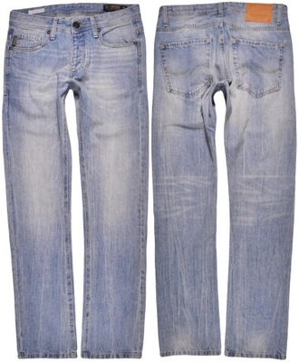 JACK AND JONES spodnie STRAIGHT jeans CLARK _ W30 L34