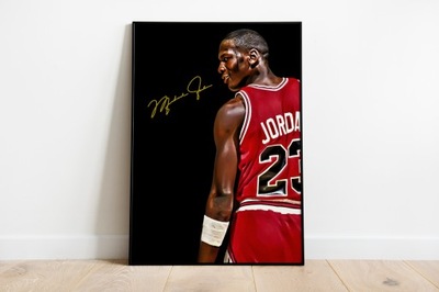 Grafika Plakat Michael Jordan Unikat Autograf A1