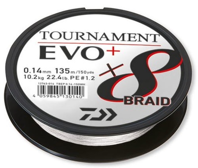 DAIWA TOURNAMENT X8 BRAID EVO+ 0.12mm 135m WH