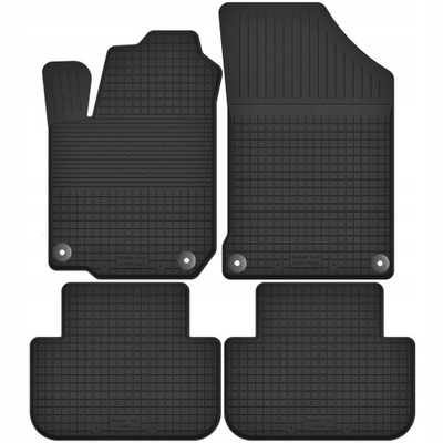 LATWE IN CZYSZCZENIU MATS RUBBER WITH STOPERAMI ALPHACAR BLACK 4 PIECES  