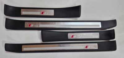 Накладки пороговые s-line audi a4 b6 b7 комплект фото №1