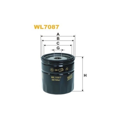 WIX FILTERS WL7087 ФИЛЬТР МАСЛА ASTRA F (T92) 1.7 D