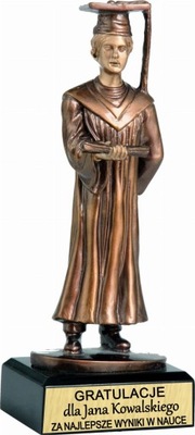 Statuetka odlewana ABSOLWENT tabliczka grawer
