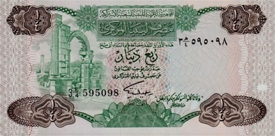 LIBIA 1/4 Dinar 1984 P-47 UNC