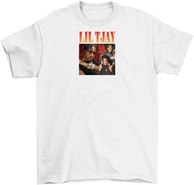 Koszulka LIL TJAY Rap Modna Biała XL