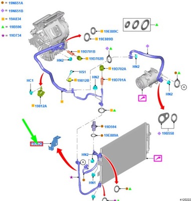 Ford grand c-max mk2 air кондиционер система кронштейн 2022246 original фото №1