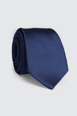 Granatowy krawat męski gładki od GIACOMO CONTI