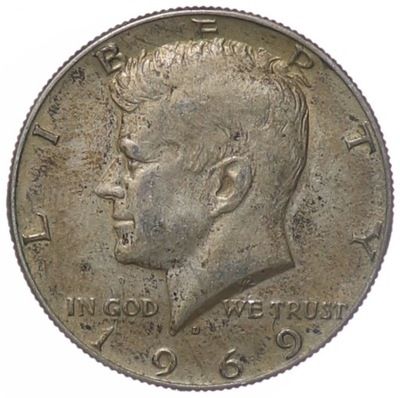 1/2 dolara - Pół dolara - Kennedy - USA - 1969 rok