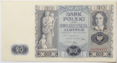 Banknot 20 Złotych - 1936 rok - Seria AE