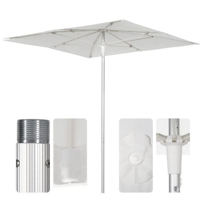 Parasol klasyczny Sekey biały 200 x 236 cm