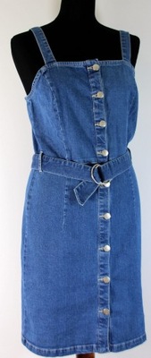 Sukienka jeans rozpinana Bawełna R 38
