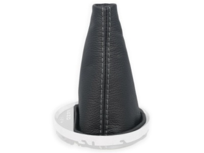 Mini cooper r56 r55 автоматическая коробка передач чехол переключения передач черная кожа серые нити фото №1