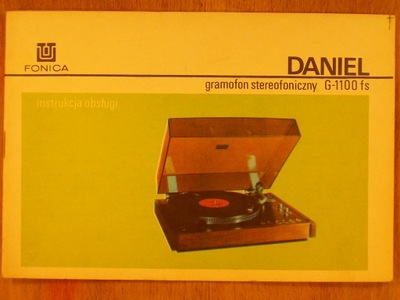 G-1100 Daniel Gramofon Instrukcja Obsługi Fonica