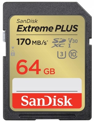 SanDisk Extreme Plus SDXC 64GB V30 U3 170/80MB/s