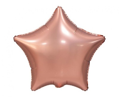 Balon foliowy "Gwiazda", matowa, różowo-złota, 19"