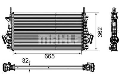 MAHLE INTERCOOLER RADUADOR AIRE DE ADMISIÓN CHEVROLET MALIBU  