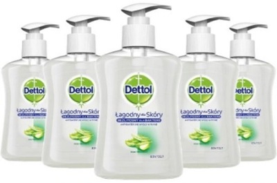 DETTOL Antybakteryjne mydło w płynie 5x250ml Aloes