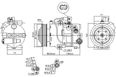 NISSENS COMPRESSOR AIR CONDITIONER HYUNDAI IX35 KIA SPORTAGE III 2.0 - milautoparts-fr.ukrlive.com