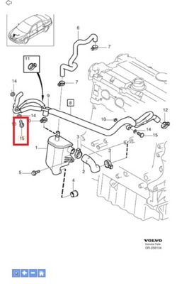 PERNO DRAZONA VOLVO S80 2,4T 06- ORIGINAL VOL  