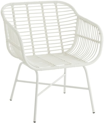 Fotel ogrodowy biały nogi metalowe