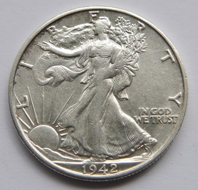 USA HALF DOLLAR 1942 S SREBRO