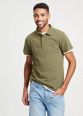 Cross Jeans Button T-shirt - Khaki (002)