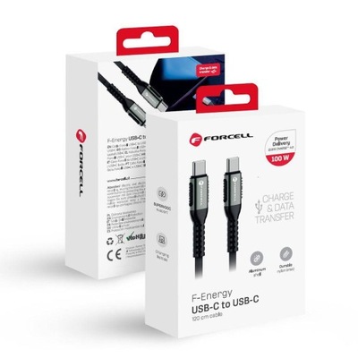 Forcell F-Energy C260 Kabel Typ C Do Typ C Qc4.0 Pd 5A 100W Cafule 1,2 M
