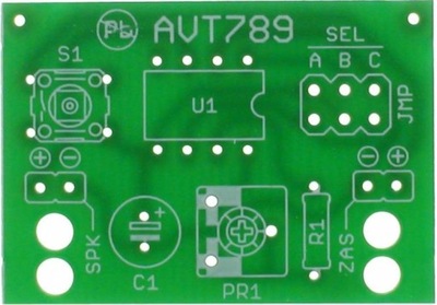 Syrena dla pojazdów uprzywilejowanych, AVT789 PCB