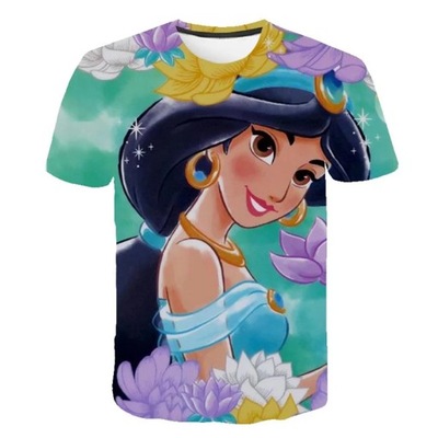 Jasmine księżniczka 3D drukuj dziewczyny T koszula lato