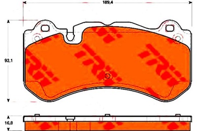 Trw тормозные колодки тормозные mercedes перед c219 r129 r230 фото №1