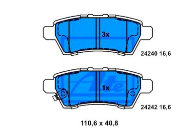 Ate тормозные колодки тормозные nissan pathfinder iii xterra фото №1