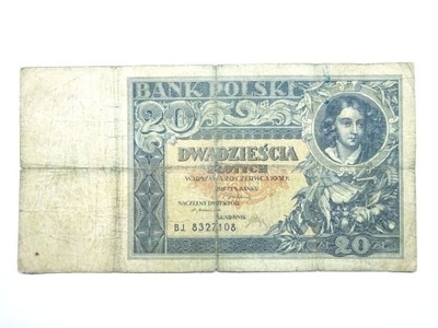 20 zlotych 1931 Polska II Rzeczpospolita banknot