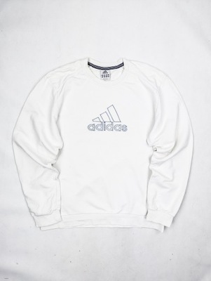 Adidas biała bluza vintage L logo