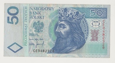 50 złotych 1994 seria CE stan 4 rzadsze