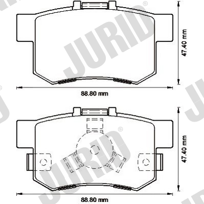 КОЛОДКИ ГАЛЬМІВНІ ЗАД JURID 572544J