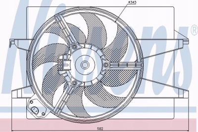 ВЕНТИЛЯТОР РАДИАТОРА FORD FIESTA (01-) 1.3 EFI FIE