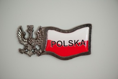 Magnes na lodówkę z Orłem i Flagą PolskaPatriotyczny