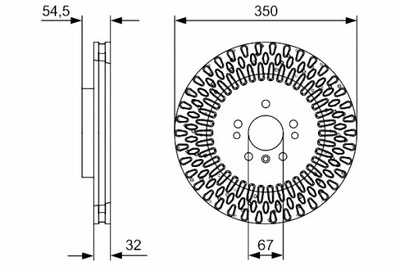 BOSCH DISCOS DE FRENADO 2 PIEZAS PARTE DELANTERA MERCEDES GLE C292 GLE W166 GLS  