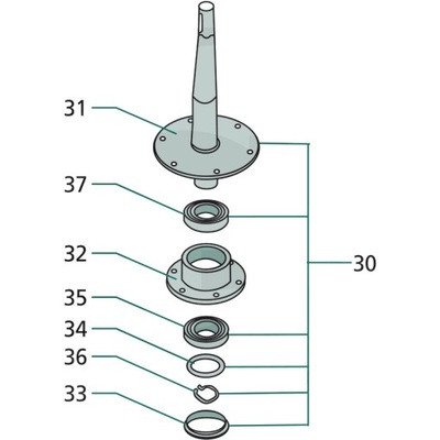 SHAFT FOR TALERZA TNACEGO Ø 25 MM - milautoparts-fr.ukrlive.com