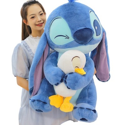 LILO I STITCH Z KACZKĄ OGROMNA MASKOTKA PRZYTULANKA PLUSZAK MIŚ 80CM