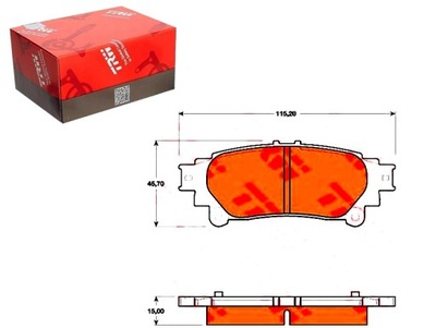 Гальмівні колодки гальмівні lexus задня gs is rx 2,0-3,5 08- tr фото №1