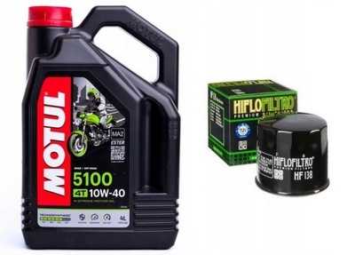 ACEITE MOTUL 10W40 4T 5100 4L + HF 138  