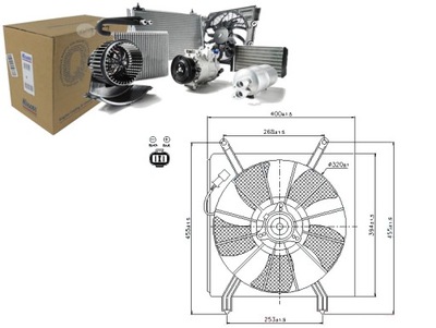 VENTILADOR DEL RADIADOR (CON OBUDOWA) HONDA CR-V II CR-  