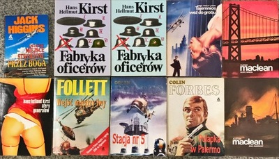 10 X JACK HIGGINS HANS KIRST ALISTAIR MACLEAN JAMES HADLEY CHASE FOLLETT