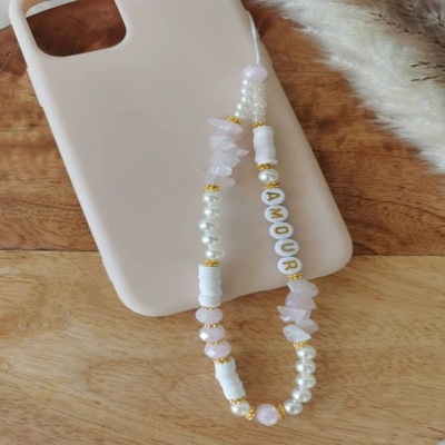 2022 Trendy Mobile Strap Phone Charm Pearl Letter 