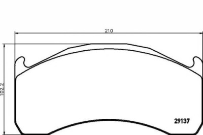 Гальмівні колодки гальмівні meritor volvo fl d6b 03.00- texta фото №1