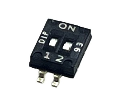 Dip switch x2 czarny SMD - 2szt