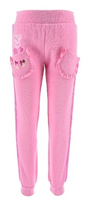 Spodnie dresowe Świnka Peppa różowe 98