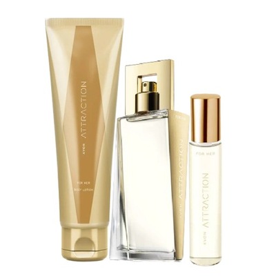 Zestaw AVON Attraction Perfumy Balsam Perfumetka