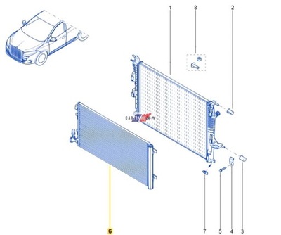 КОНДЕНСАТОР КОНДИЦИОНЕРА VALEO 921100001R MEGANE 3 SCENIC 3